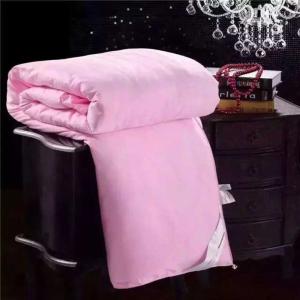 Buy cheap Natural mulberry silk quilt 100% cotton jacquard fabric in light pink /dark pink color from wholesalers