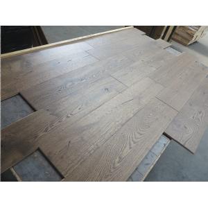 Brown Stained White Oak Engineered Wood Flooring With Character Grade