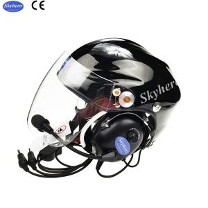 Buy cheap Black Pilot helmet light Aviation helmet high quality aircraft helmet black color flight helmet 4 size from wholesalers