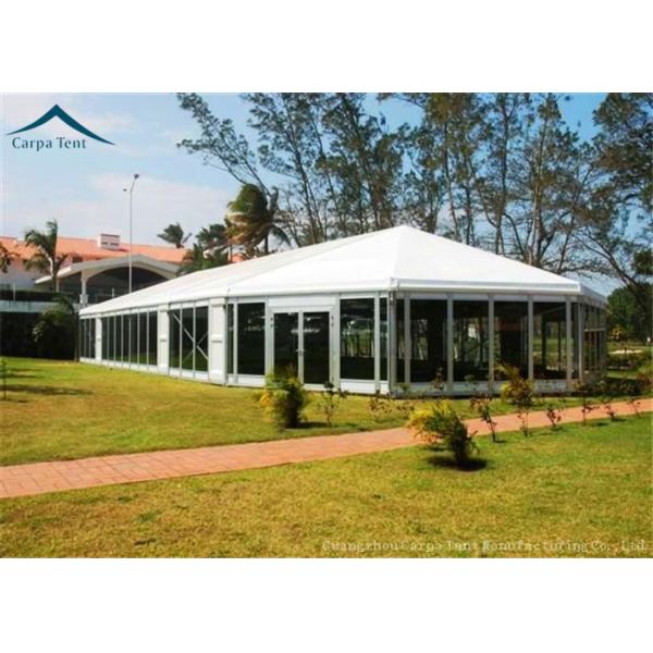 Customized Size White PVC Tent Fabric Mixed Marquee Party Tents For Outdoor Commercial Activity