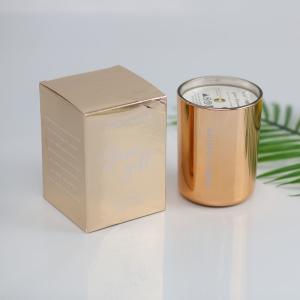 Buy cheap Rose Gold Electroplating Jar Home Scented Candles With Attractive Box from wholesalers