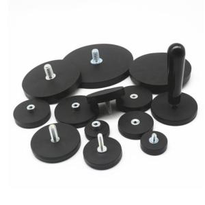 Rubber Coated Magnetic Car Mount Round D88 M6 Anti Scratch