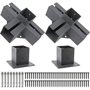 Buy cheap Stainless Steel Pergola Bracket with High Carbon Steel and 4-Way Right Angle Corner from wholesalers