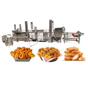 Buy cheap Small Scale Conveyor Belt Automatic Frying Machine Continuous Fryer from wholesalers