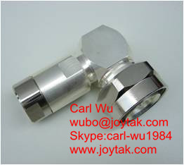 Buy cheap DIN 7/16 male right angle connector clamp type for 1/2" flexible cable 50ohm product