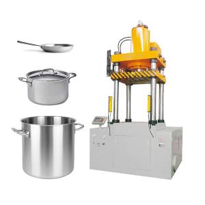Buy cheap semi auto 4 Column Cookware Production Line 500 Ton Hydraulic Press Machine Deep Drawing for cookware pot and pan from wholesalers