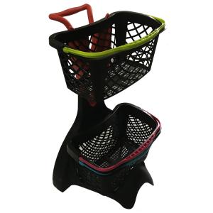 Buy cheap 580x480x980 Plastic Shopping Basket Trolley With 3 Inch TAPE Wheel from wholesalers