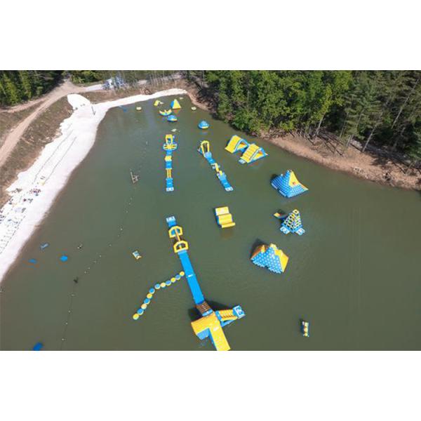 Logo Printing Customized Inflatable Water Sport / Aquapark For Lake PVC
