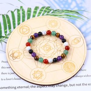 Buy cheap Handmade Elastic Crystal Gemstone Bead Anxiety Healing Bracelet from wholesalers