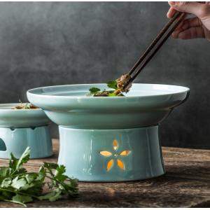 Buy cheap Green Color A Grade Porcelain Straw Hat Bowl For Pasta Salad from wholesalers