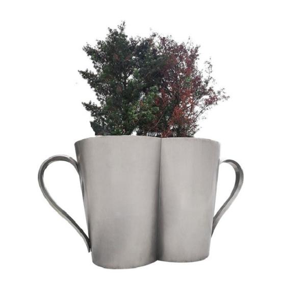 Buy cheap Powder Coated Galvanized Iron Matte Planter Flower Pot from wholesalers