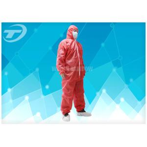 Waterresistance Elastic Cuffs Disposable Paint Coveralls PE Coated PP Fabric