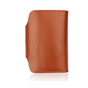 Leather Button Wallet Short Business Card Wallet with RFID Protection and Lock