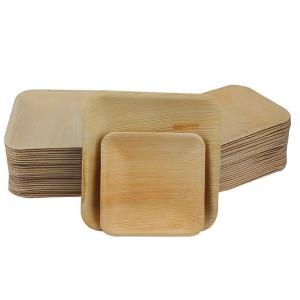 Buy cheap 9x6" Compostable Palm Leaf Disposable Plates , Rectangle Biodegradable Leaf Plates from wholesalers