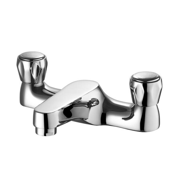 Quality Simple  Bath Shower Mixer Taps Polished Bright Brass Bathroom Faucet Taps for sale