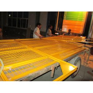 Buy cheap H6’/1830mm*W9.5’/2900mm weld infill mesh2"*4"*9ga/3.60mm temporary construction fence panels powder coated blue from wholesalers