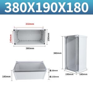Buy cheap ABS Material Large Watertight Plastic Enclosure Box 380*190*180mm Wiring Electrical Box Low MOQ from wholesalers