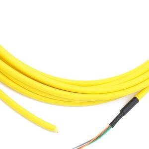 SC APC Pre-terminated Breakout 0.9mm Optical Fiber Pigtail 6 Fibers OS2 G652D 5m
