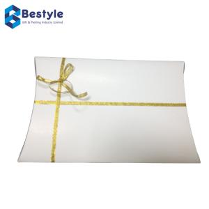 Buy cheap Pillow Shape Hair Extension Packaging Box With Gold Ribbon from wholesalers