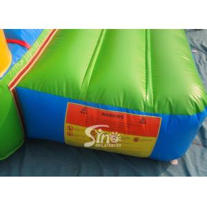 Buy cheap 5x4 mts outdoor Let's party kids inflatable bouncy castle made with 610g/m2 pvc tarpaulin from wholesalers