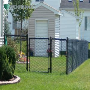 Commercial 2m Height Black Chain Wire Fence With Gates Included