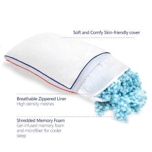 Buy cheap Shredded Cube Shape Gel Memory Foam Pillow 60*40cm With Washable Bamboo Cover from wholesalers