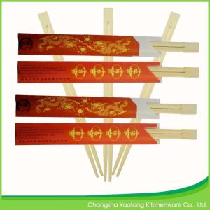 Buy cheap Convenient Custom Disposable Bamboo Chopsticks 24cm Twins Paper Wrap from wholesalers