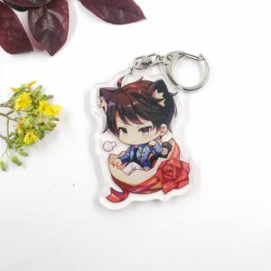 Manufacturer Custom Cartoon Pattern Printed Acrylic Keychain Caricatur Cartoon