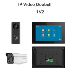 Buy cheap All Black WIFI Video Doorbell With 166° Wide Visual Angle SD Card Recording and Motion Detection from wholesalers