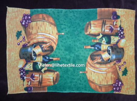 tea towel , micrfiber material , pigment printed