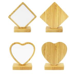 Modern Bamboo Wood Sublimation Photo Frame Tabletop Display Family Keepsake
