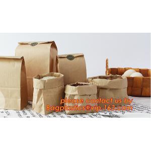Buy cheap 70g food grade brown kraft paper bag with customized logo printing, Pinch Bottom Paper Bag, Greaseproof Paper Bag with L from wholesalers