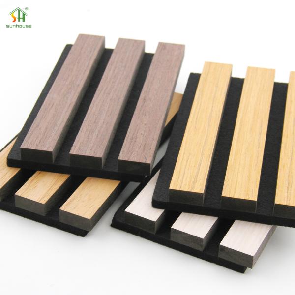Quality Sunhouse Modern Design Akupanel Wooden Slat Acoustic Panels with Customized Color and Polyester Fiber Material for Total Project Solutions for sale