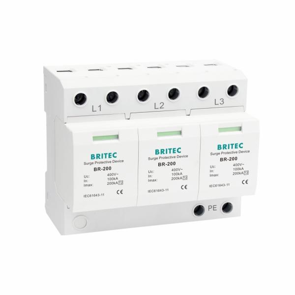 BR-200 3P BRITEC Type 2 Surge Protector Device TUV type 2 surge protection