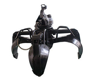 Hydraulic Mini Digger Attachments , Orange Peel Grapple Tool Heavy Duty Rock