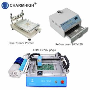 Buy cheap PCB Assembly line: Stencil printer 3040 , CHMT36VA smt machine , BRT-420 Reflow Oven from wholesalers