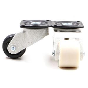 Nylon 150KG Adjustable Height Caster Wheels 2 Inch Swivel Casters