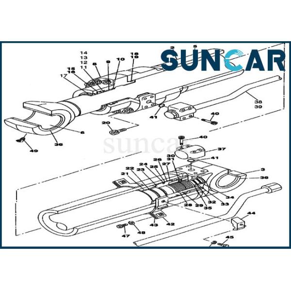 Buy cheap LZ00646 Arm Cylinder Repair Kit CX240LR Case Hydraulic Service Kits from wholesalers