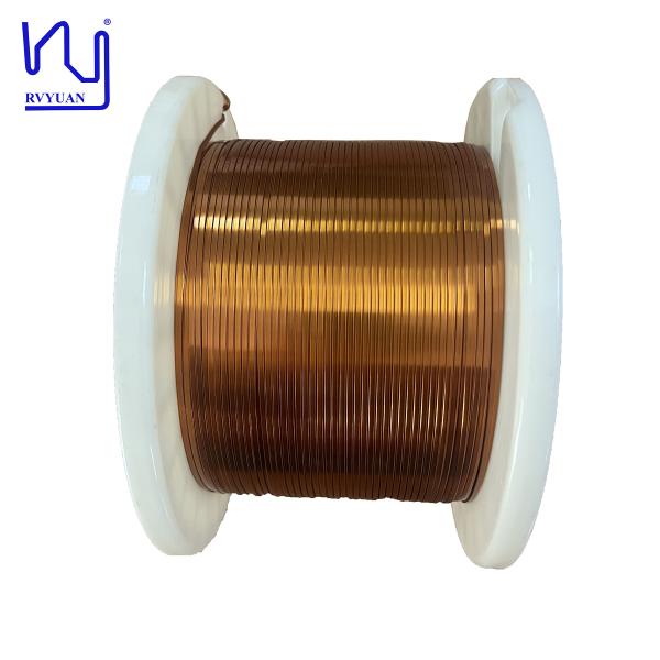 Quality Solderable Self Adhesive 0.5mmx2.0mm Enameled Flat Copper Wire for sale