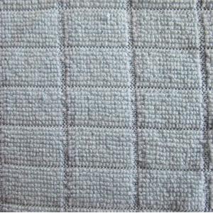 White 100% polyester tea towel weft grid towel