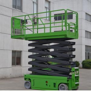Buy cheap Electrical Self Propelled Scissor Lift 12m Elevated Work Platform MEWP For Warehouse from wholesalers