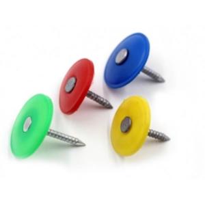 Buy cheap 24.5mm Roofing Plastic Cap Nails Ring Shank Electro Galvanised from wholesalers