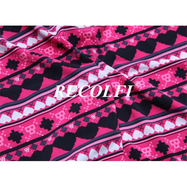 Geometry Pattern Absorbent Poly Yarn Recycled Plastic Activewear Digital Printing