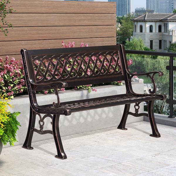 Quality Customized Swimming Pool Bench Outdoor Benches With Armrest And Backrest for sale