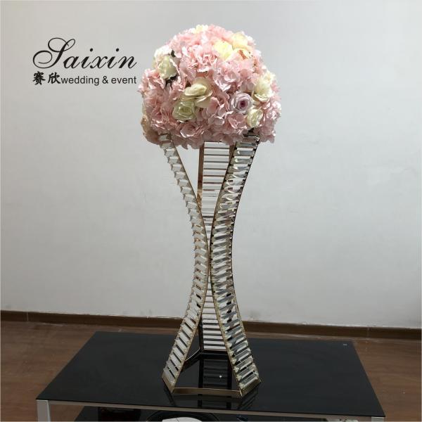 9 Arm Crystal Candelabra Black Candle Stand Wedding Table Centerpieces