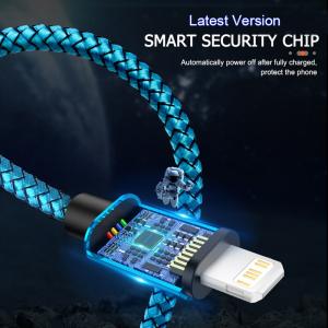 1m 2m 3m USB C Lightning Cable Nylon Braided Fast Date Syncing