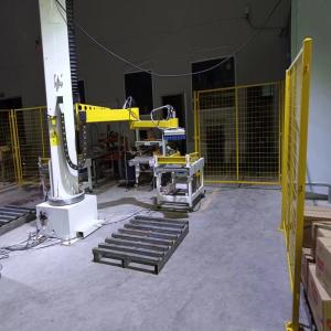 Buy cheap Small Robot Palletizer Automatic Column Type Palletizer Machine Carton Box Stacking Depalletizer Robot Single Column Robot Palletizer Arm Low Level from wholesalers
