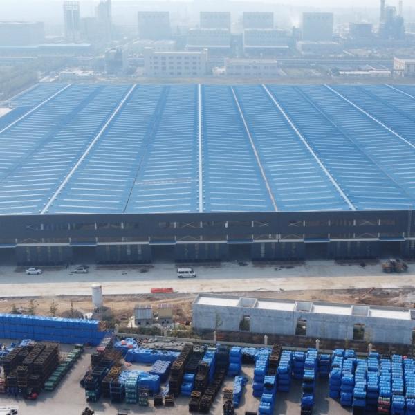 Quality Prefabricated Steel Warehouse with Overhead Crane Q235B Q355B for sale