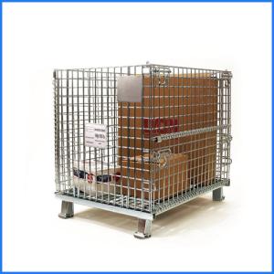 Buy cheap Industrial galvanized foldable roll metal wire mesh storage cage from wholesalers