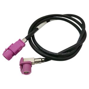 Code H Connector FAKRA HSD Extension Cable Assembly 4 Pin For Car Video